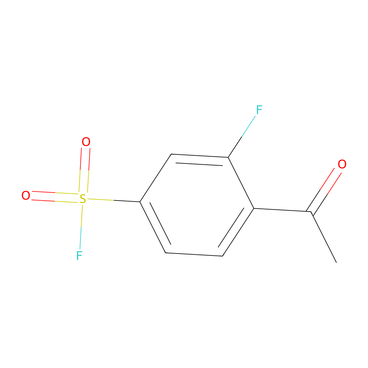 4-Acetyl-3-fluorobenzene-1-sulfonyl fluoride molecular structure, CAS 2137547-65-8