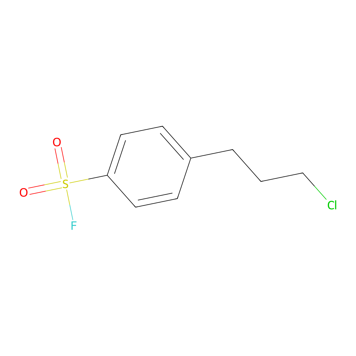 4-(3-Chloropropyl)benzene-1-sulfonyl fluoride molecular structure, CAS 2137547-74-9