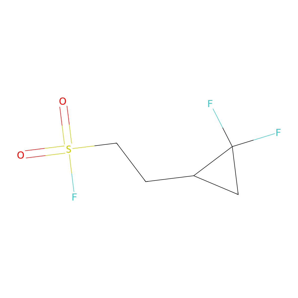 2-(2,2-Difluorocyclopropyl)ethane-1-sulfonyl fluoride molecular structure, CAS 2137548-23-1