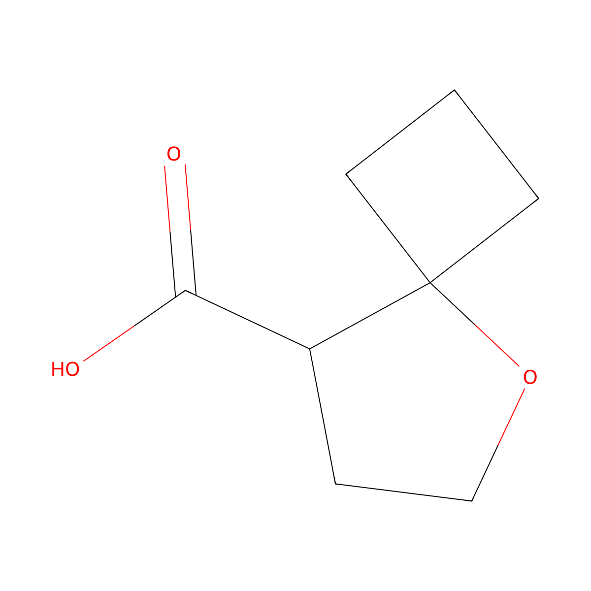 5-Oxaspiro[3.4]octane-8-carboxylic acid molecular structure, CAS 2137548-71-9