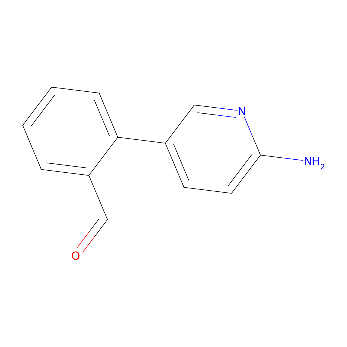 2-(6-Aminopyridin-3-yl)benzaldehyde molecular structure, CAS 2137549-04-1