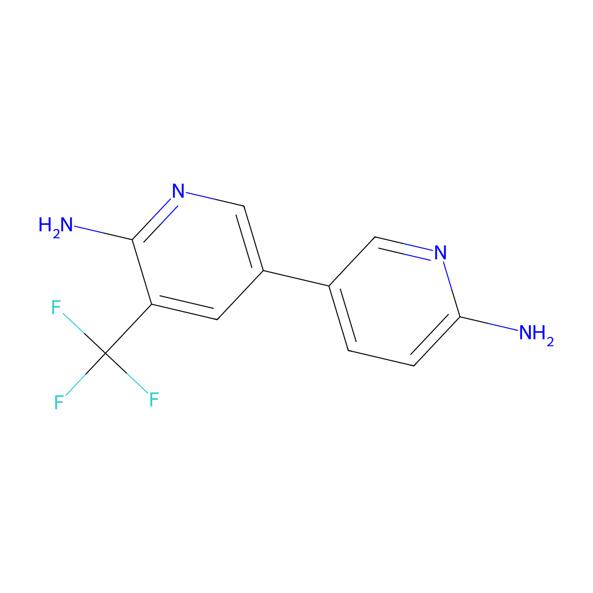 5-(6-Aminopyridin-3-yl)-3-(trifluoromethyl)pyridin-2-amine molecular structure, CAS 2137549-25-6