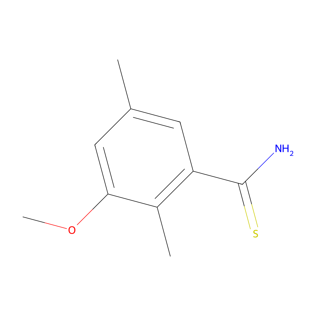 3-Methoxy-2,5-dimethylbenzene-1-carbothioamide molecular structure, CAS 2137549-57-4