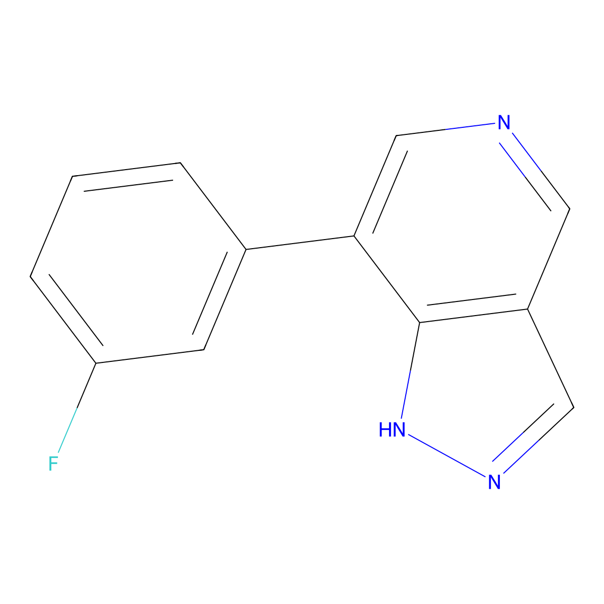 7-(3-fluorophenyl)-1H-pyrazolo[4,3-c]pyridine molecular structure, CAS 2137549-88-1