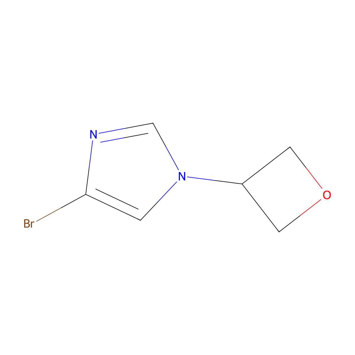 4-bromo-1-(oxetan-3-yl)-1H-imidazole molecular structure, CAS 2137549-94-9