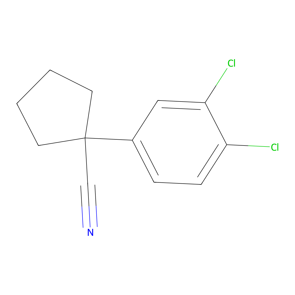 1-(3,4-Dichlorophenyl)cyclopentanecarbonitrile molecular structure, CAS 213755-91-0