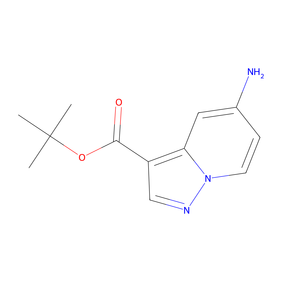 Tert-butyl 5-aminopyrazolo[1,5-a]pyridine-3-carboxylate molecular structure, CAS 2137550-30-0