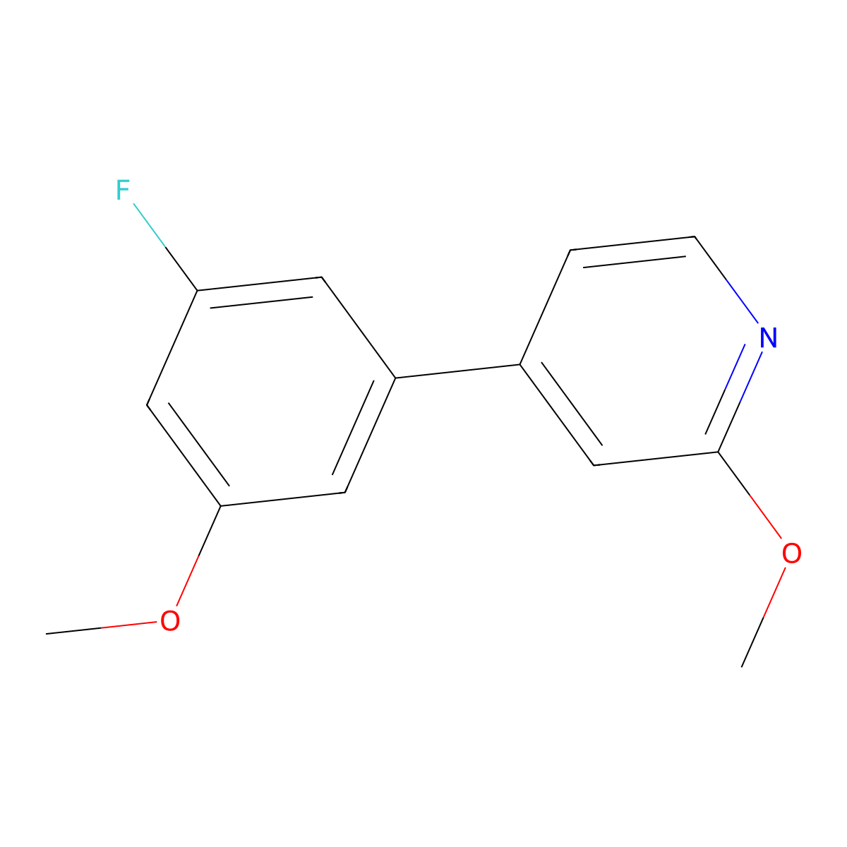 4-(3-Fluoro-5-methoxyphenyl)-2-methoxypyridine molecular structure, CAS 2137551-42-7