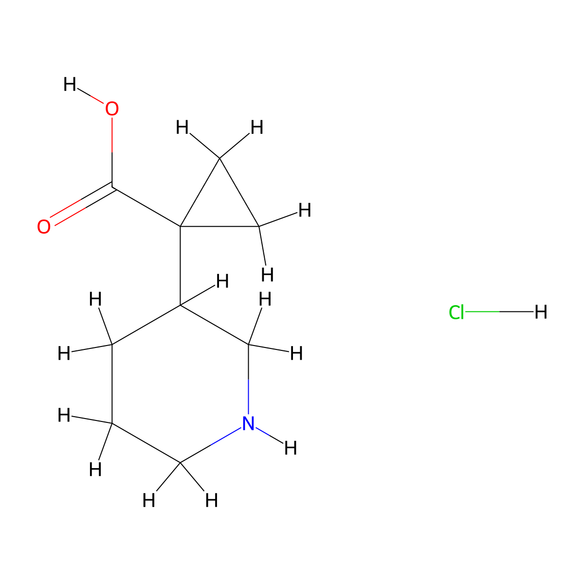 1-(Piperidin-3-YL)cyclopropane-1-carboxylic acid hydrochloride molecular structure, CAS 2137551-90-5
