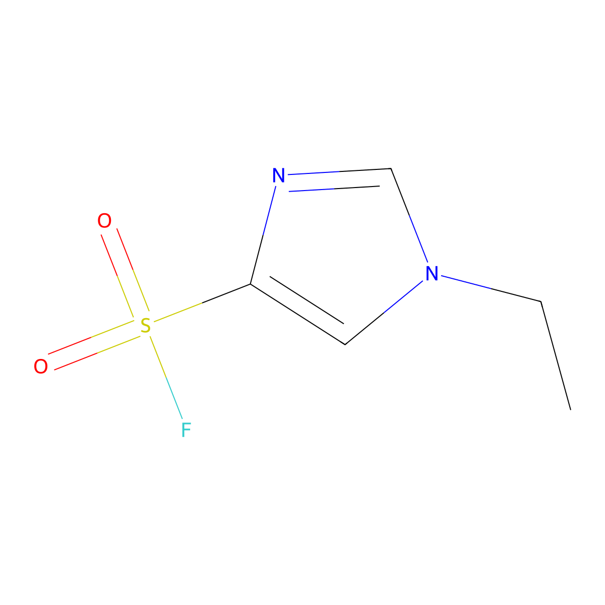 1-ethyl-1H-imidazole-4-sulfonyl fluoride molecular structure, CAS 2137552-09-9