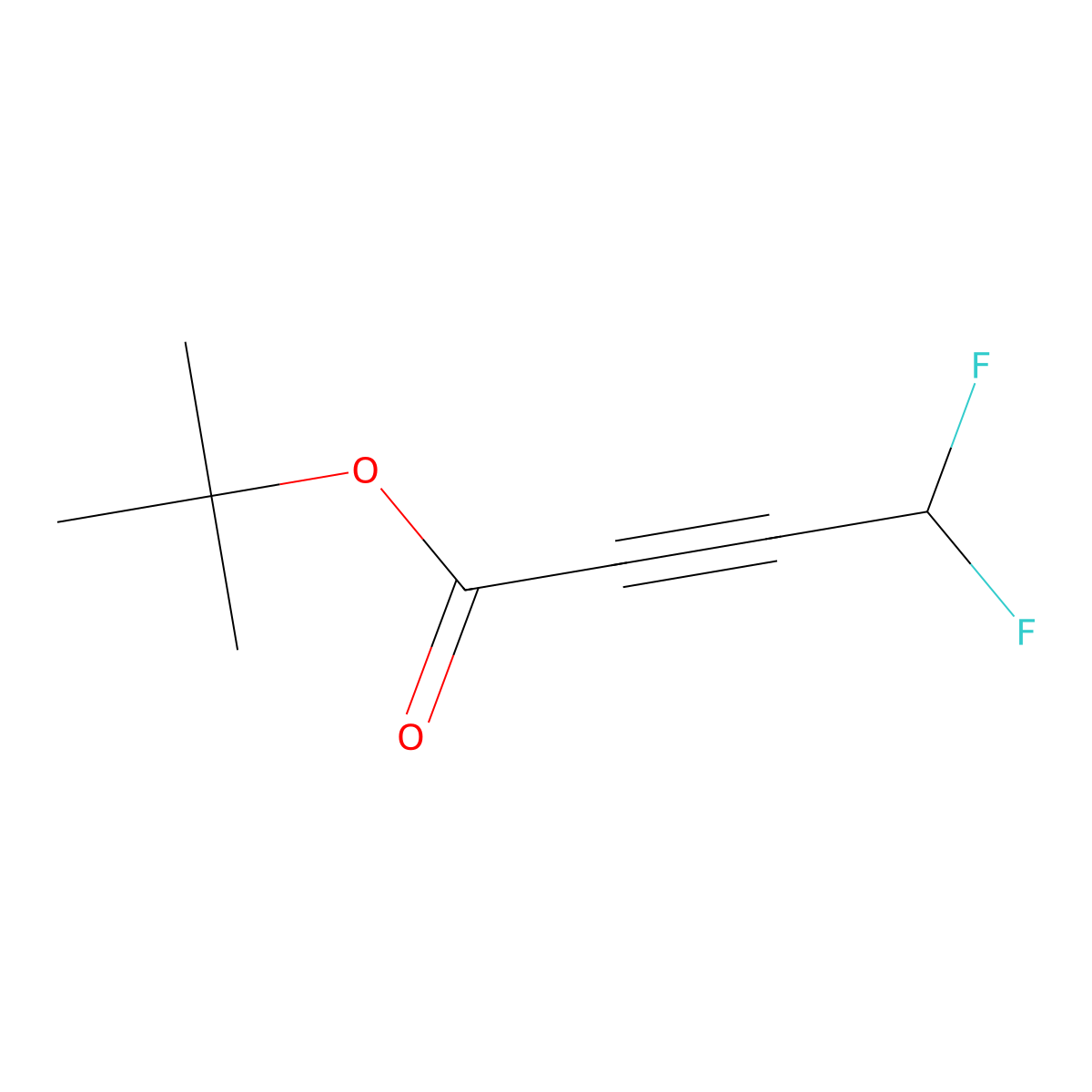 Tert-butyl 4,4-difluorobut-2-ynoate molecular structure, CAS 2137552-84-0