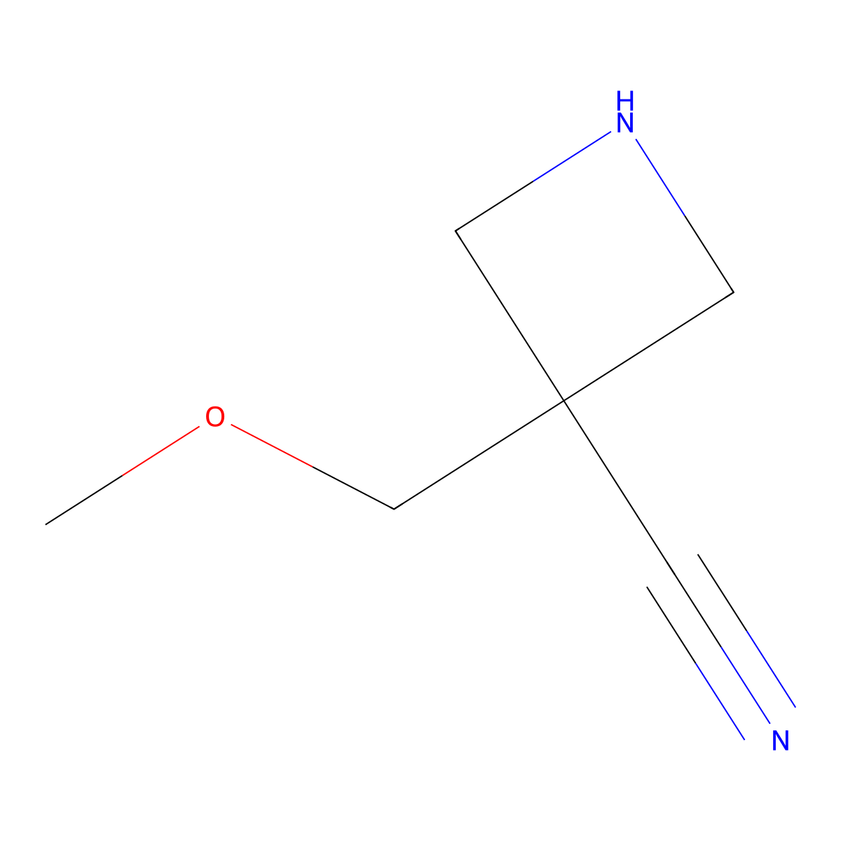 3-(Methoxymethyl)azetidine-3-carbonitrile molecular structure, CAS 2137553-08-1