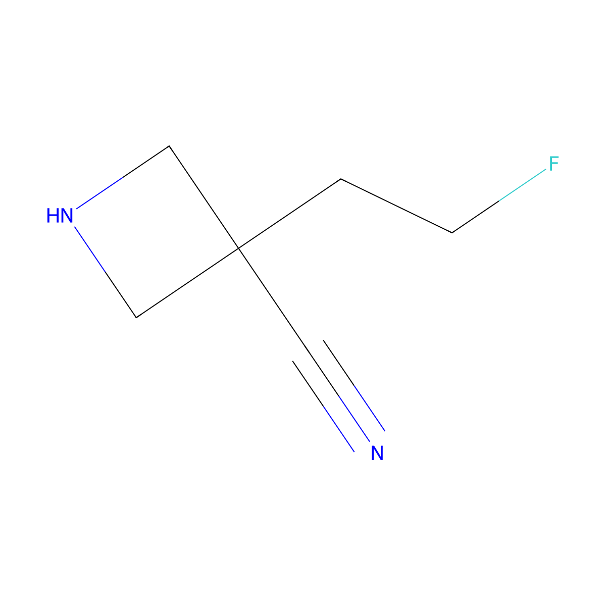 3-(2-Fluoroethyl)azetidine-3-carbonitrile molecular structure, CAS 2137553-48-9