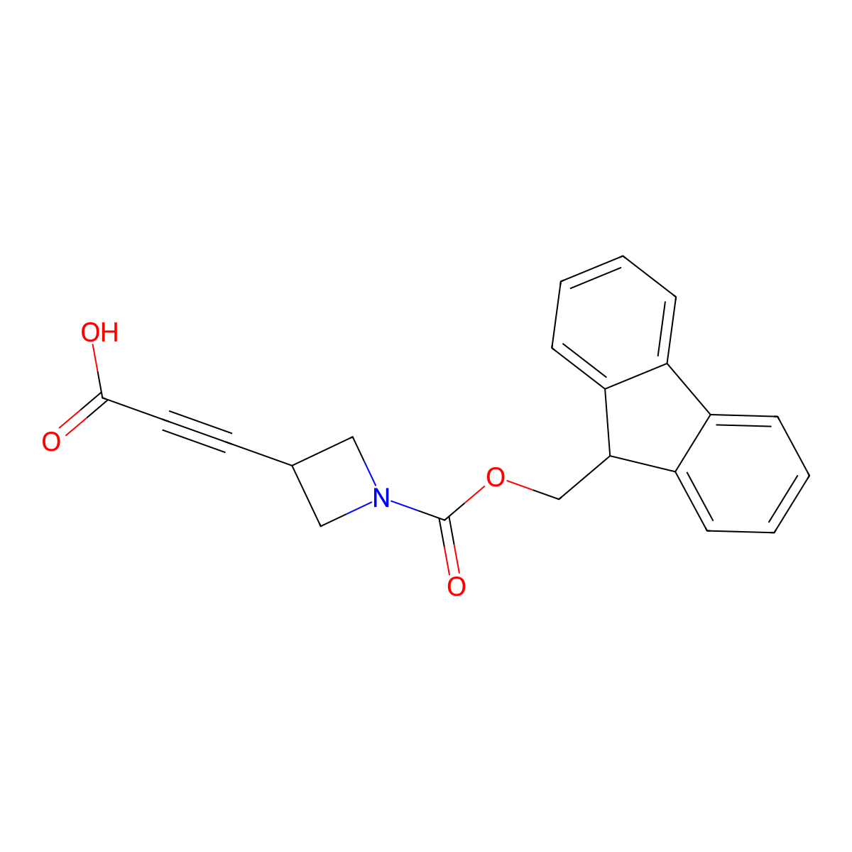 3-(1-{[(9H-fluoren-9-yl)methoxy]carbonyl}azetidin-3-yl)prop-2-ynoic acid molecular structure, CAS 2137554-06-2