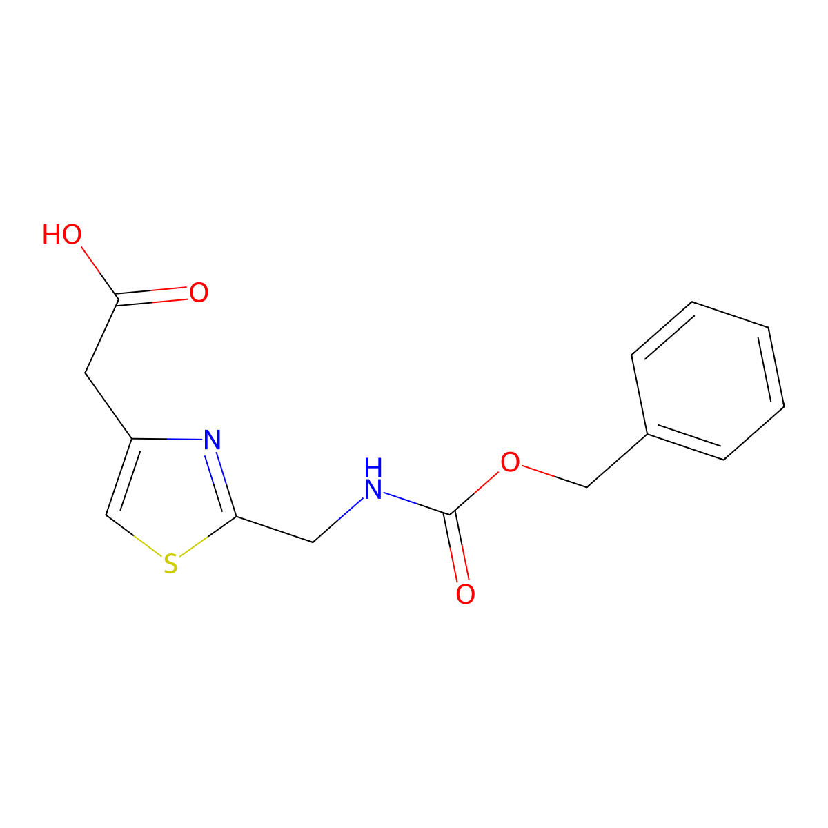 2-[2-({[(Benzyloxy)carbonyl]amino}methyl)-1,3-thiazol-4-yl]acetic acid molecular structure, CAS 2137554-46-0