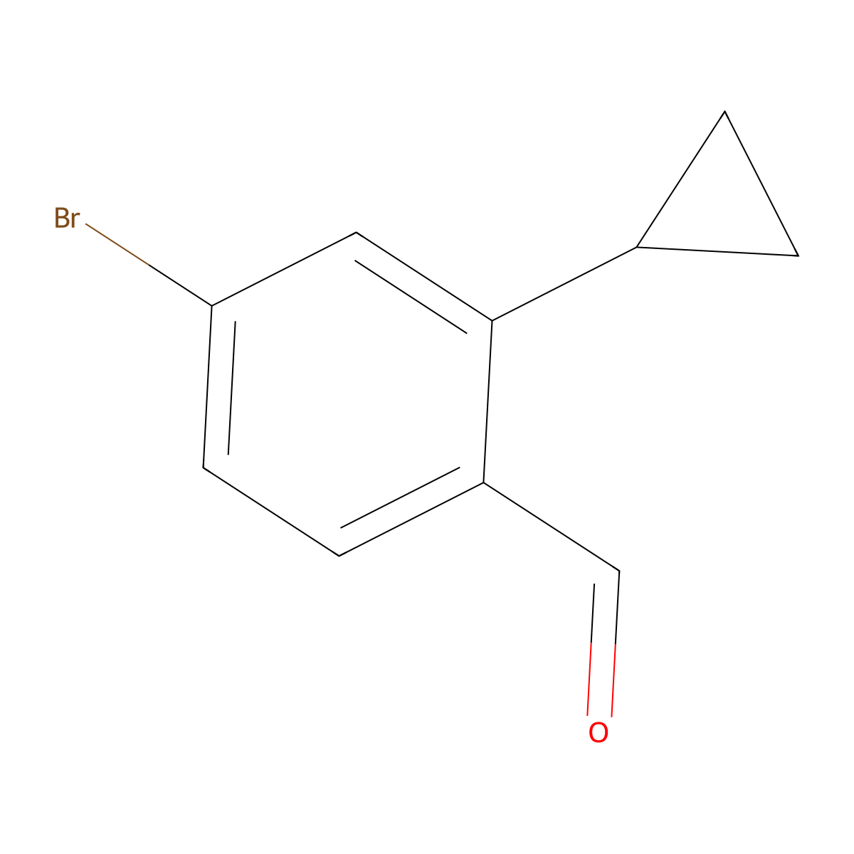 4-Bromo-2-cyclopropylbenzaldehyde molecular structure, CAS 2137554-75-5
