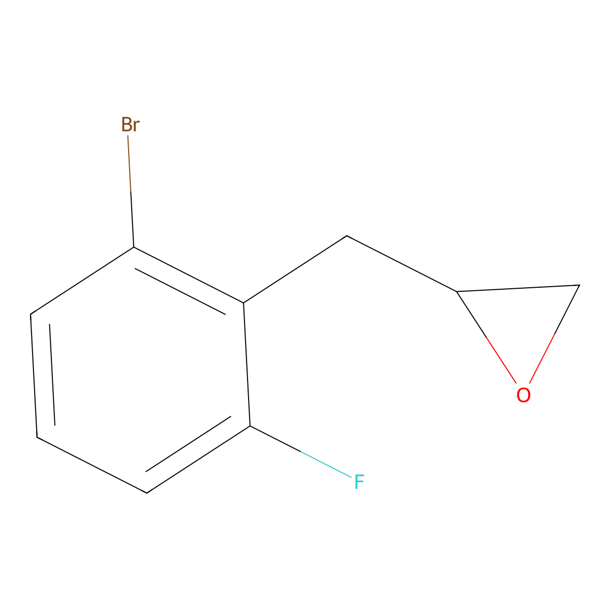 2-[(2-Bromo-6-fluorophenyl)methyl]oxirane molecular structure, CAS 2137558-67-7