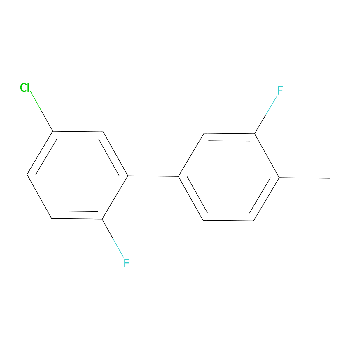 4-(5-Chloro-2-fluorophenyl)-2-fluoro-1-methylbenzene molecular structure, CAS 2137558-71-3