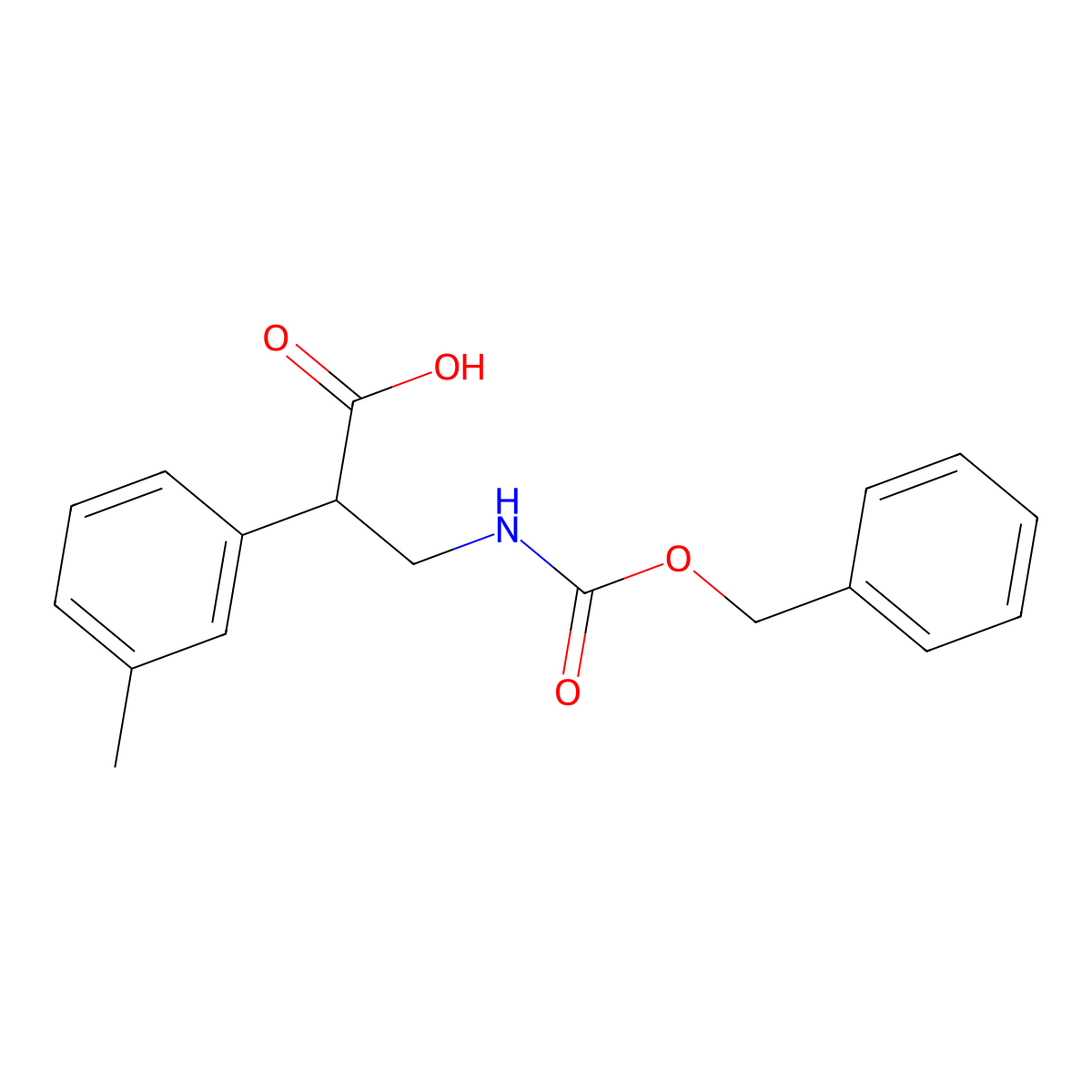 3-{[(Benzyloxy)carbonyl]amino}-2-(3-methylphenyl)propanoic acid molecular structure, CAS 2137559-26-1