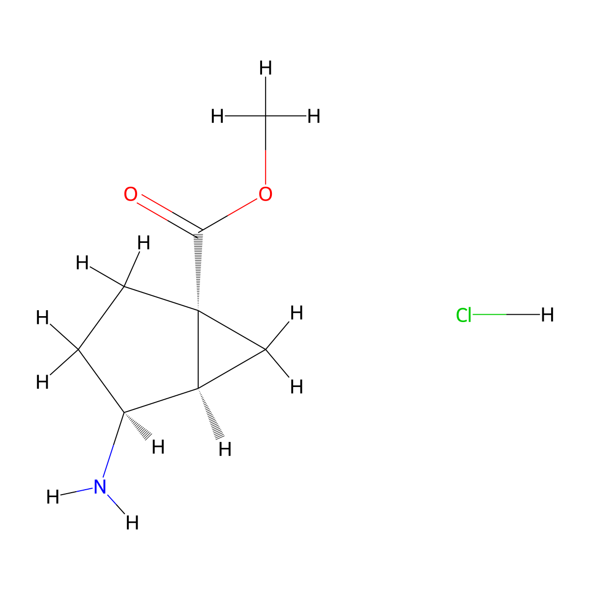 rac-methyl (1R,4S,5R)-4-aminobicyclo[3.1.0]hexane-1-carboxylate hydrochloride molecular structure, CAS 2137559-72-7