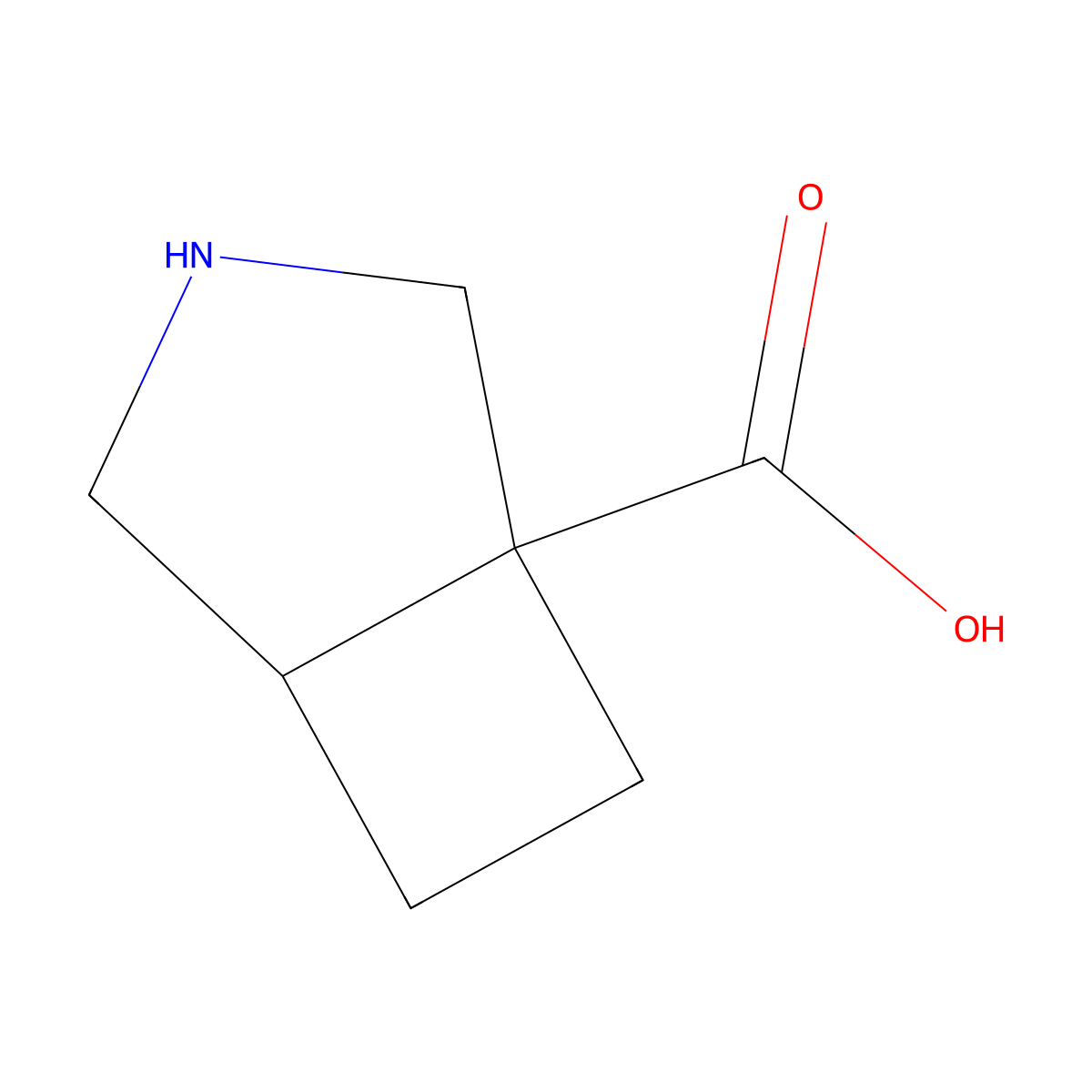 Rac-(1R,5R)-3-azabicyclo[3.2.0]heptane-1-carboxylic acid molecular structure, CAS 2137560-16-6