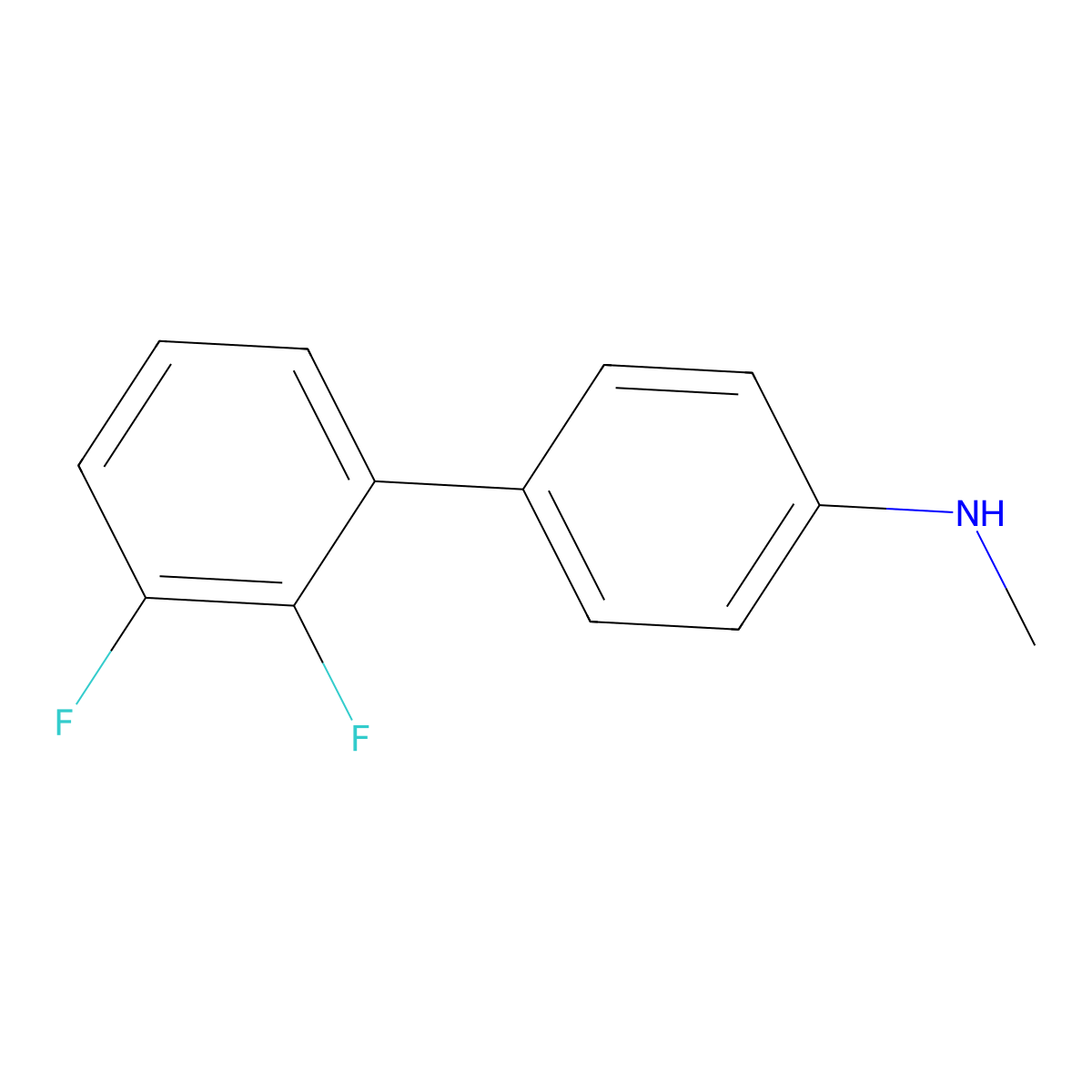 4-(2,3-difluorophenyl)-N-methylaniline molecular structure, CAS 2137560-18-8