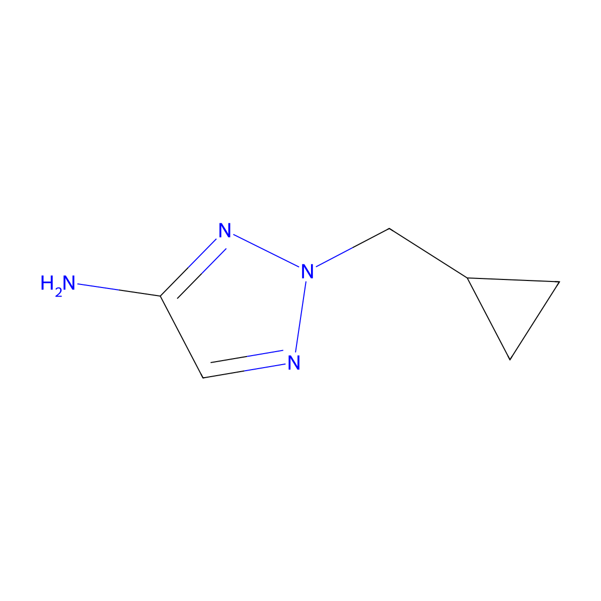 2-(cyclopropylmethyl)-2H-1,2,3-triazol-4-amine molecular structure, CAS 2137564-30-6