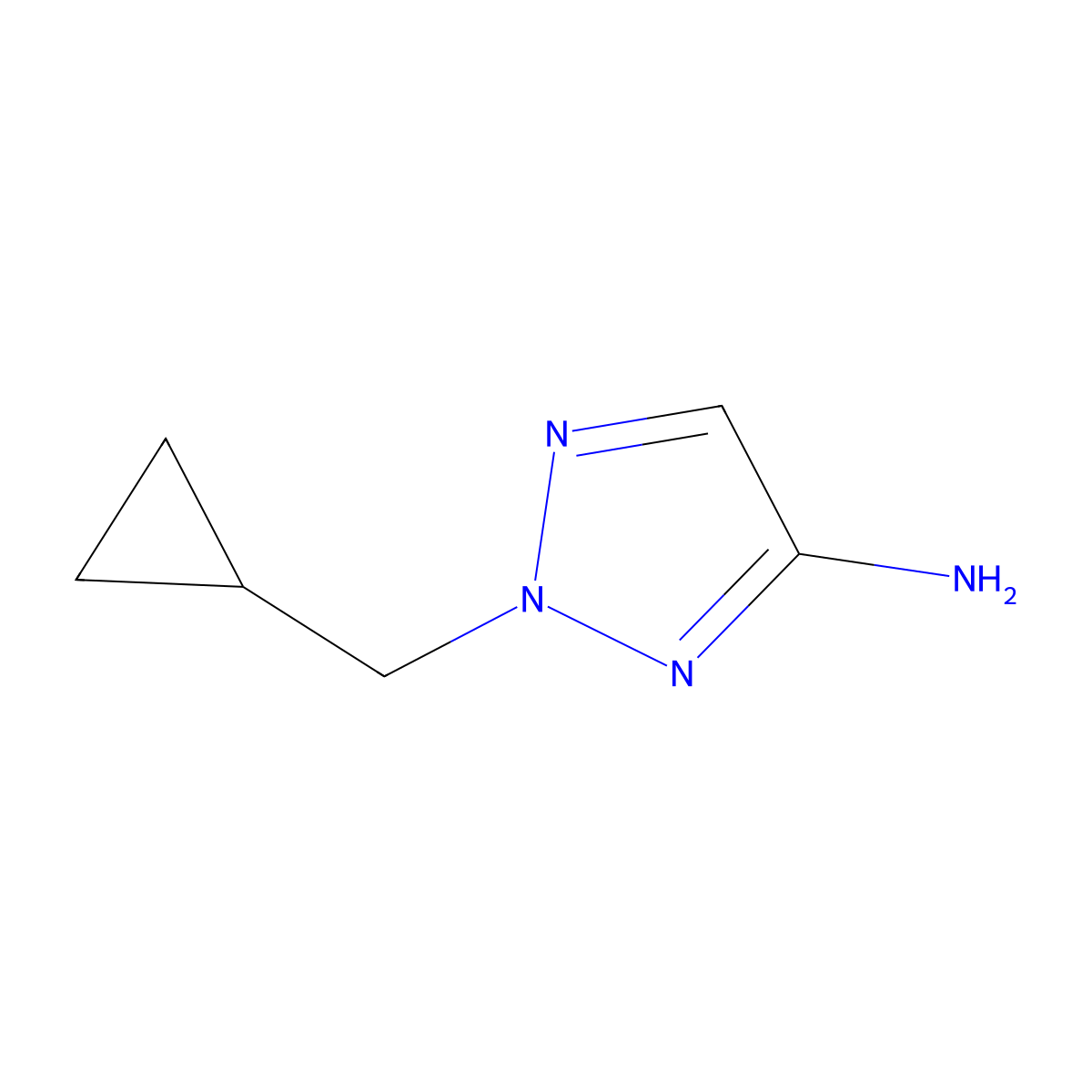 2-(cyclopropylmethyl)-2H-1,2,3-triazol-4-amine molecular structure, CAS 2137564-30-6