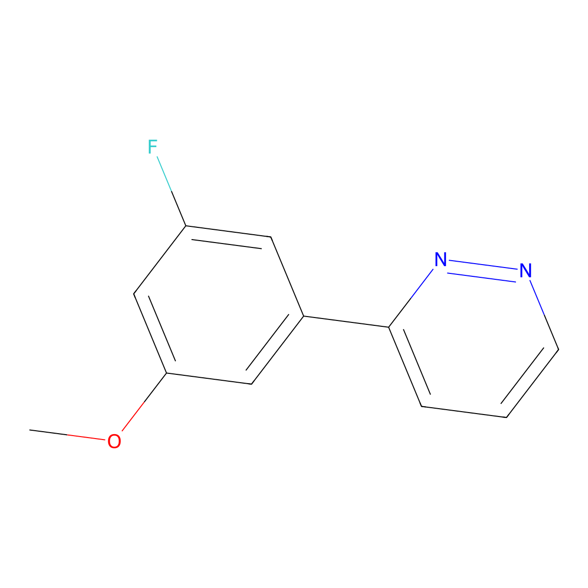 3-(3-Fluoro-5-methoxyphenyl)pyridazine molecular structure, CAS 2137564-97-5