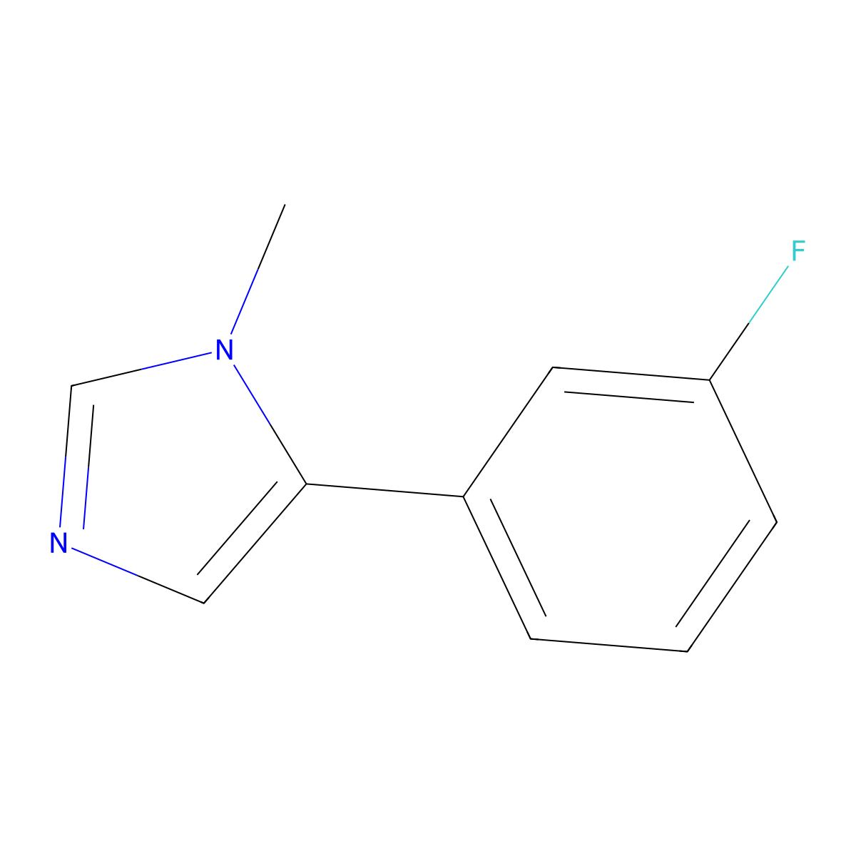 5-(3-fluorophenyl)-1-methyl-1H-imidazole molecular structure, CAS 2137565-00-3