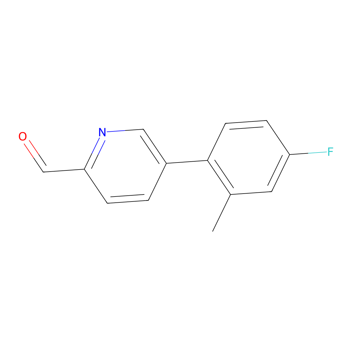 5-(4-Fluoro-2-methylphenyl)pyridine-2-carbaldehyde molecular structure, CAS 2137565-08-1