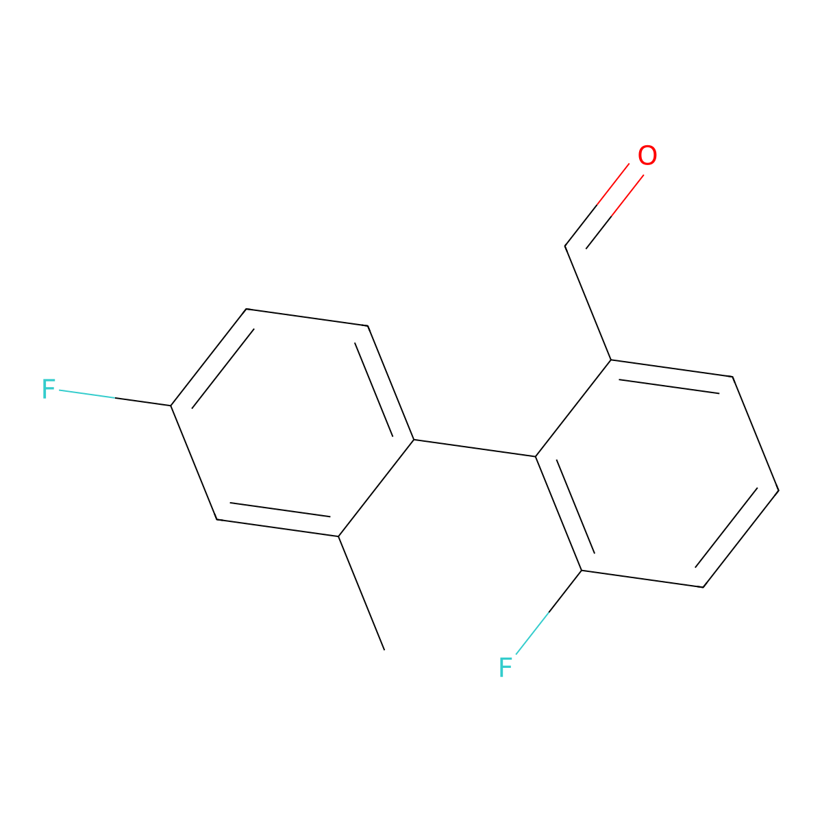 3-Fluoro-2-(4-fluoro-2-methylphenyl)benzaldehyde molecular structure, CAS 2137565-14-9