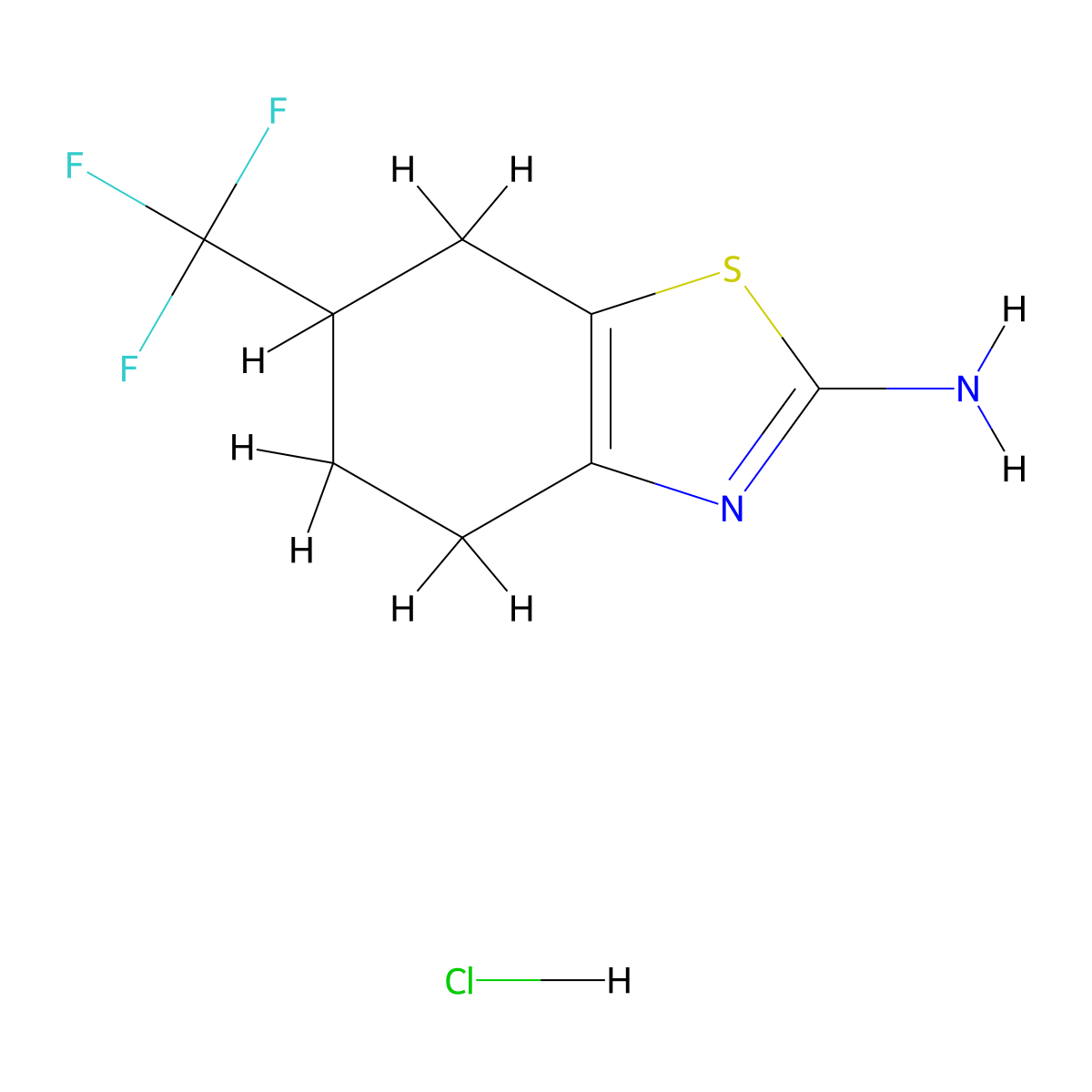 6-(Trifluoromethyl)-4,5,6,7-tetrahydro-1,3-benzothiazol-2-amine hydrochloride molecular structure, CAS 2137566-94-8