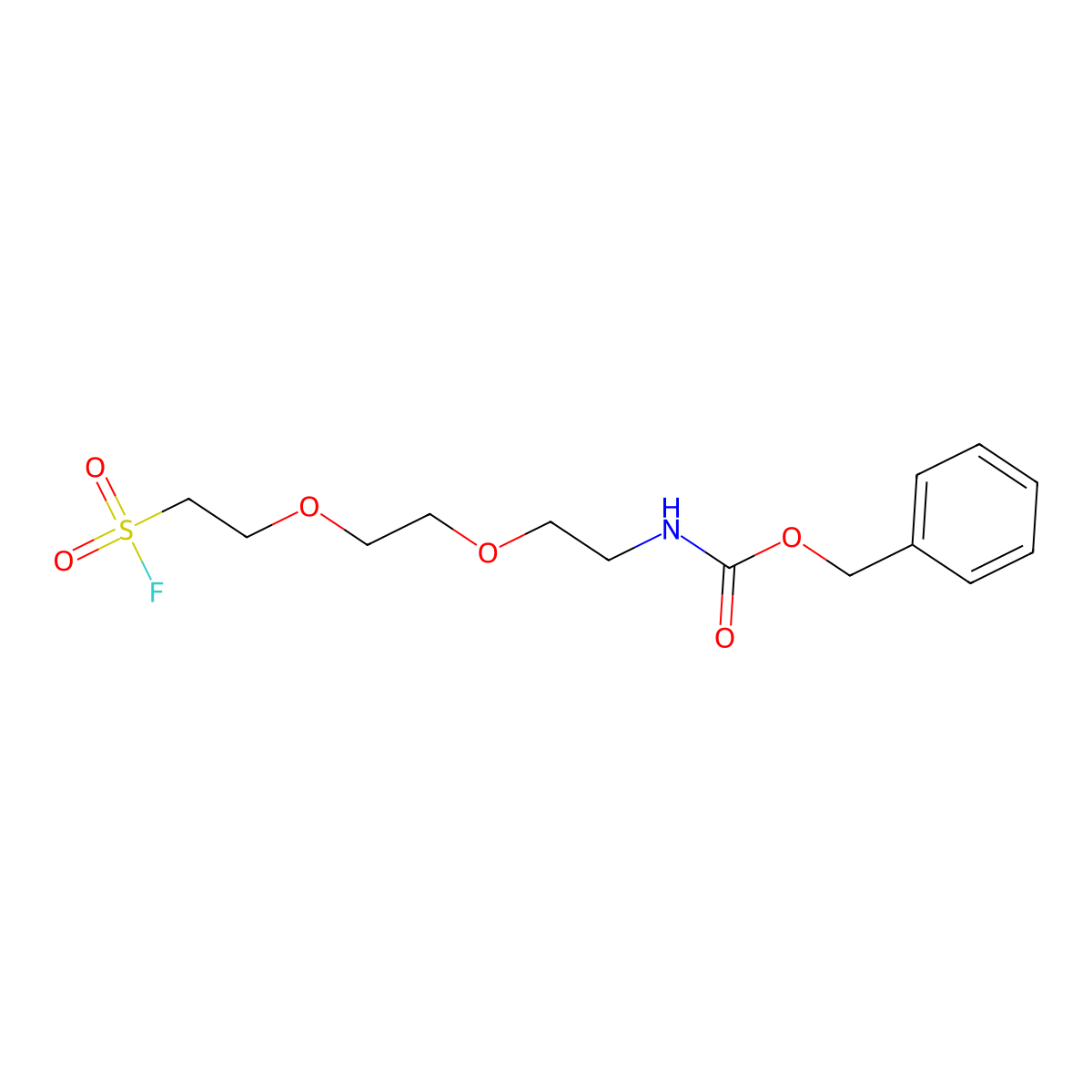 benzyl N-(2-{2-[2-(fluorosulfonyl)ethoxy]ethoxy}ethyl)carbamate molecular structure, CAS 2137567-70-3