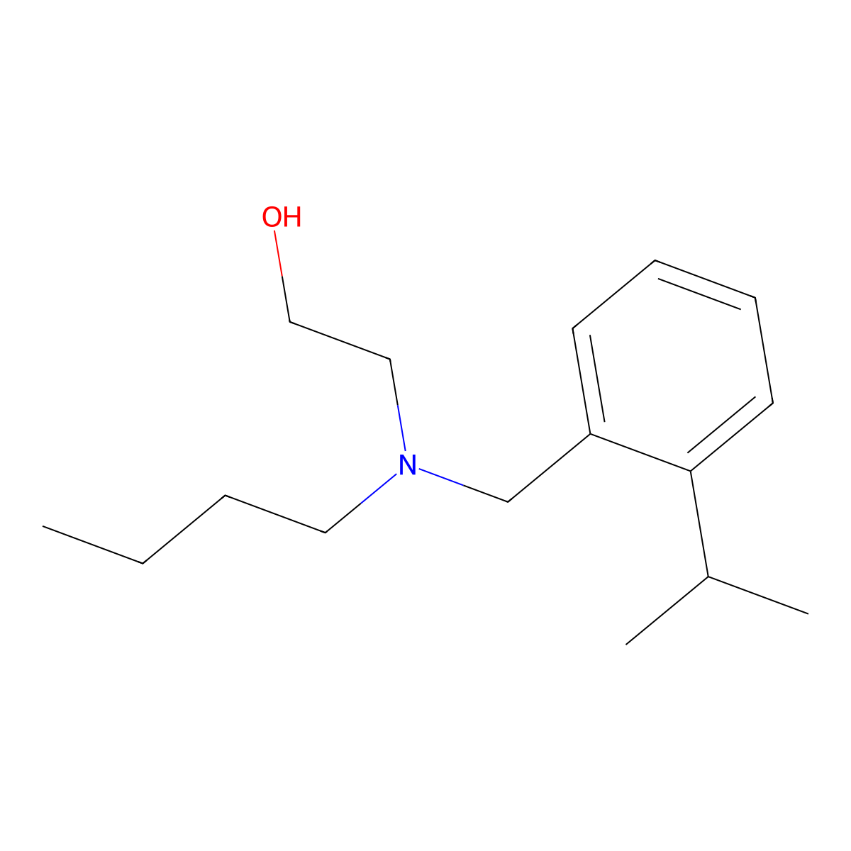 2-[Butyl({[2-(propan-2-yl)phenyl]methyl})amino]ethan-1-ol molecular structure, CAS 2137567-87-2