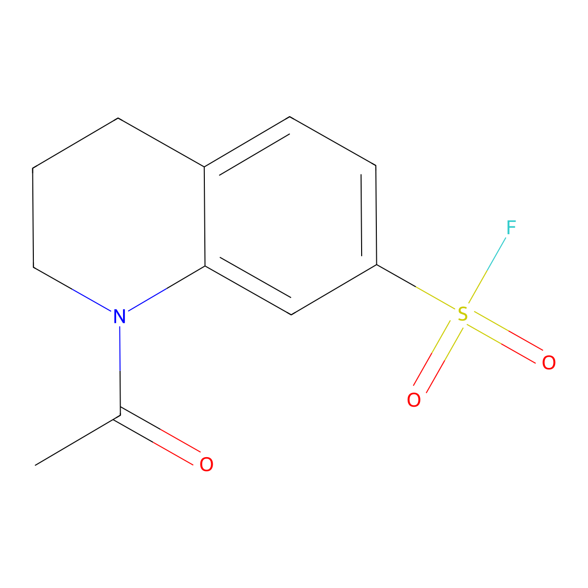 1-Acetyl-1,2,3,4-tetrahydroquinoline-7-sulfonyl fluoride molecular structure, CAS 2137568-01-3
