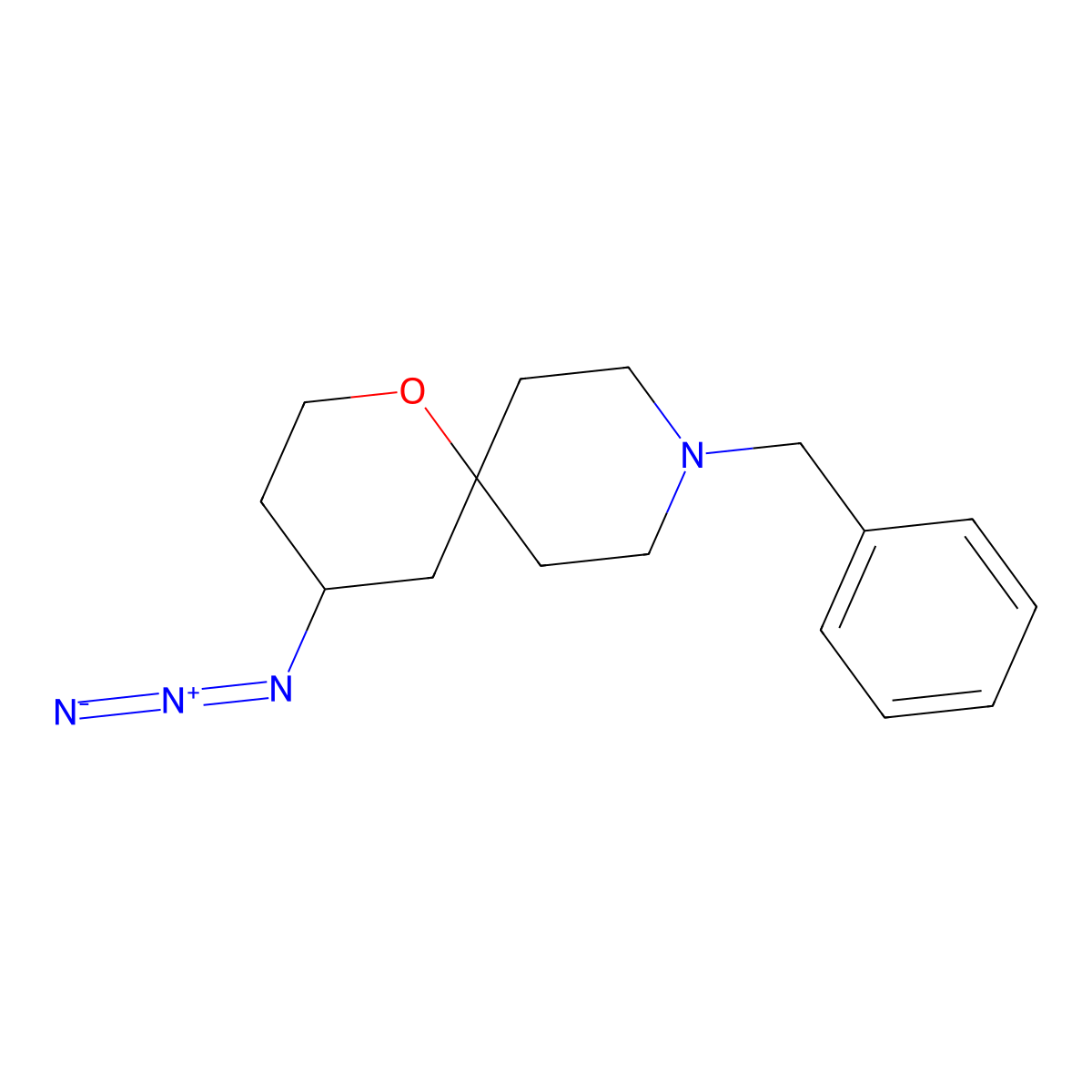 4-Azido-9-benzyl-1-oxa-9-azaspiro[5.5]undecane molecular structure, CAS 2137568-27-3