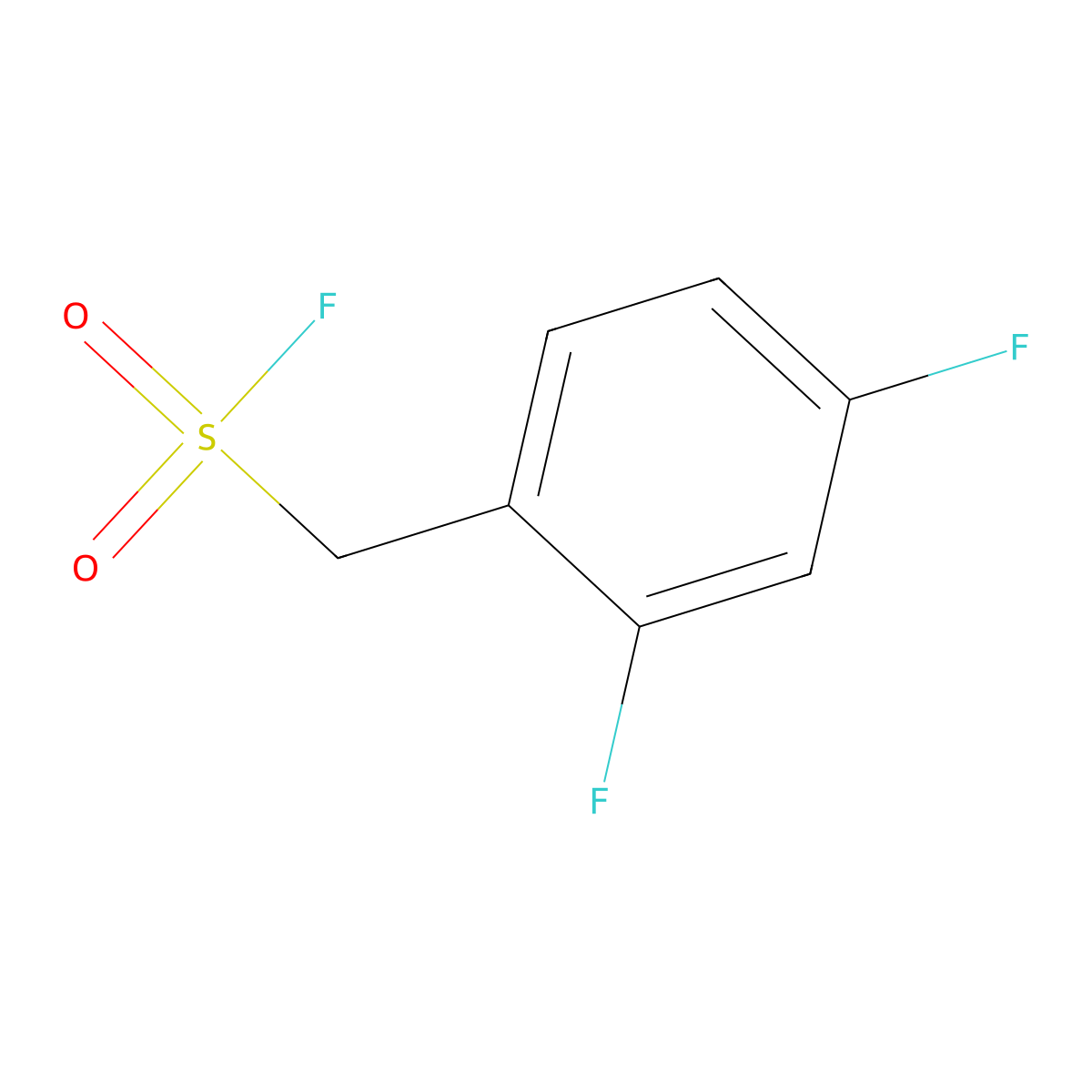 (2,4-Difluorophenyl)methanesulfonyl fluoride molecular structure, CAS 2137568-36-4