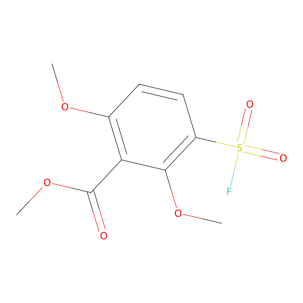 Methyl 3-(fluorosulfonyl)-2,6-dimethoxybenzoate molecular structure, CAS 2137568-46-6