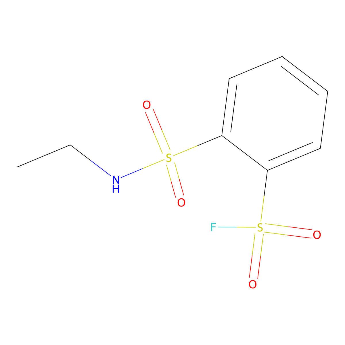 2-(Ethylsulfamoyl)benzene-1-sulfonyl fluoride molecular structure, CAS 2137568-56-8
