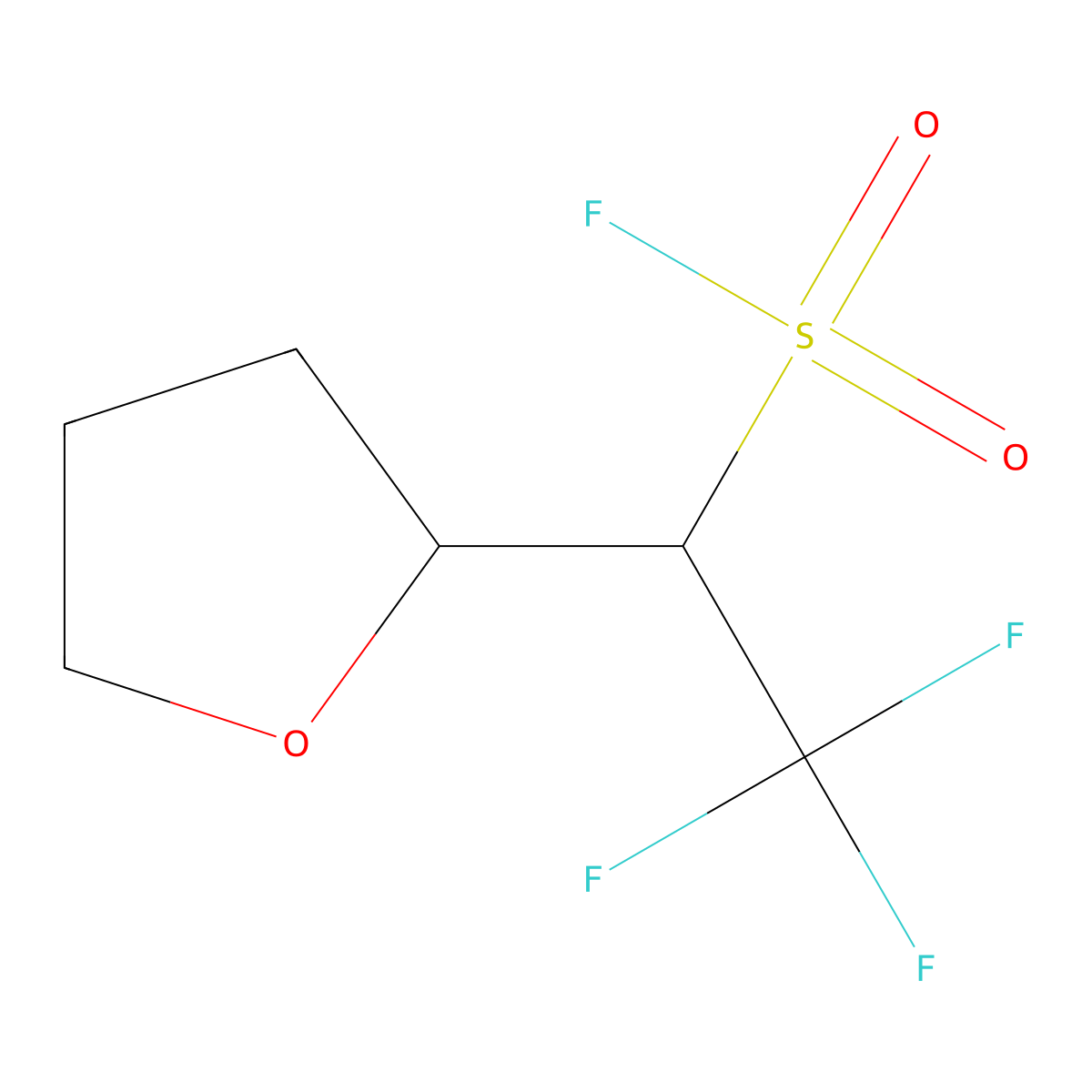 2,2,2-Trifluoro-1-(oxolan-2-yl)ethane-1-sulfonyl fluoride molecular structure, CAS 2137568-68-2