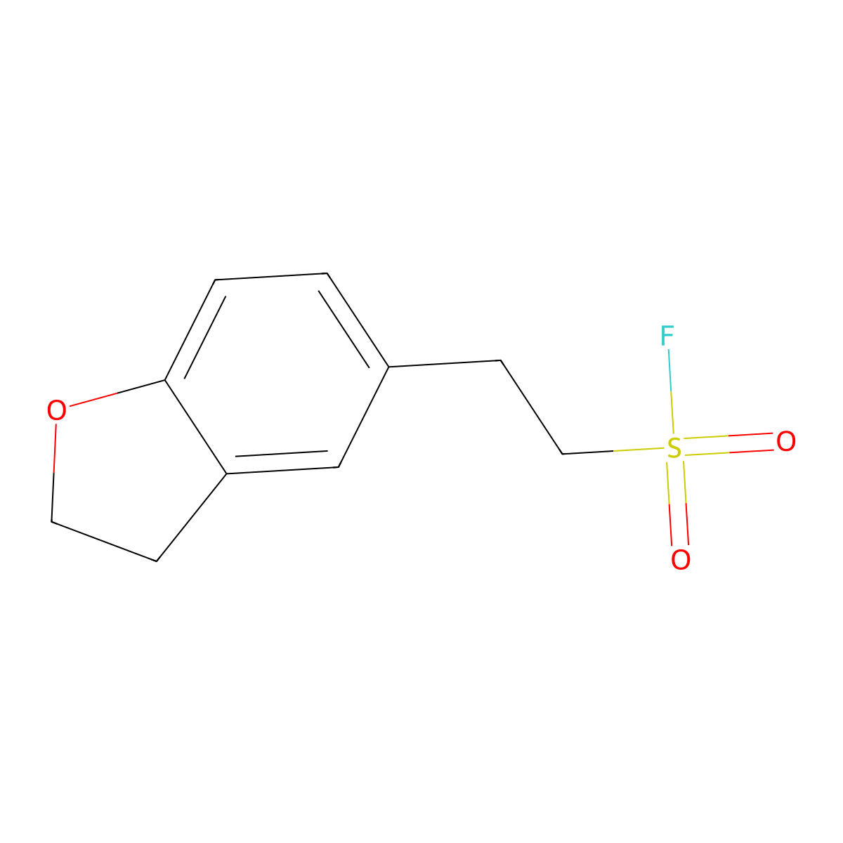 2-(2,3-Dihydro-1-benzofuran-5-yl)ethane-1-sulfonyl fluoride molecular structure, CAS 2137568-94-4