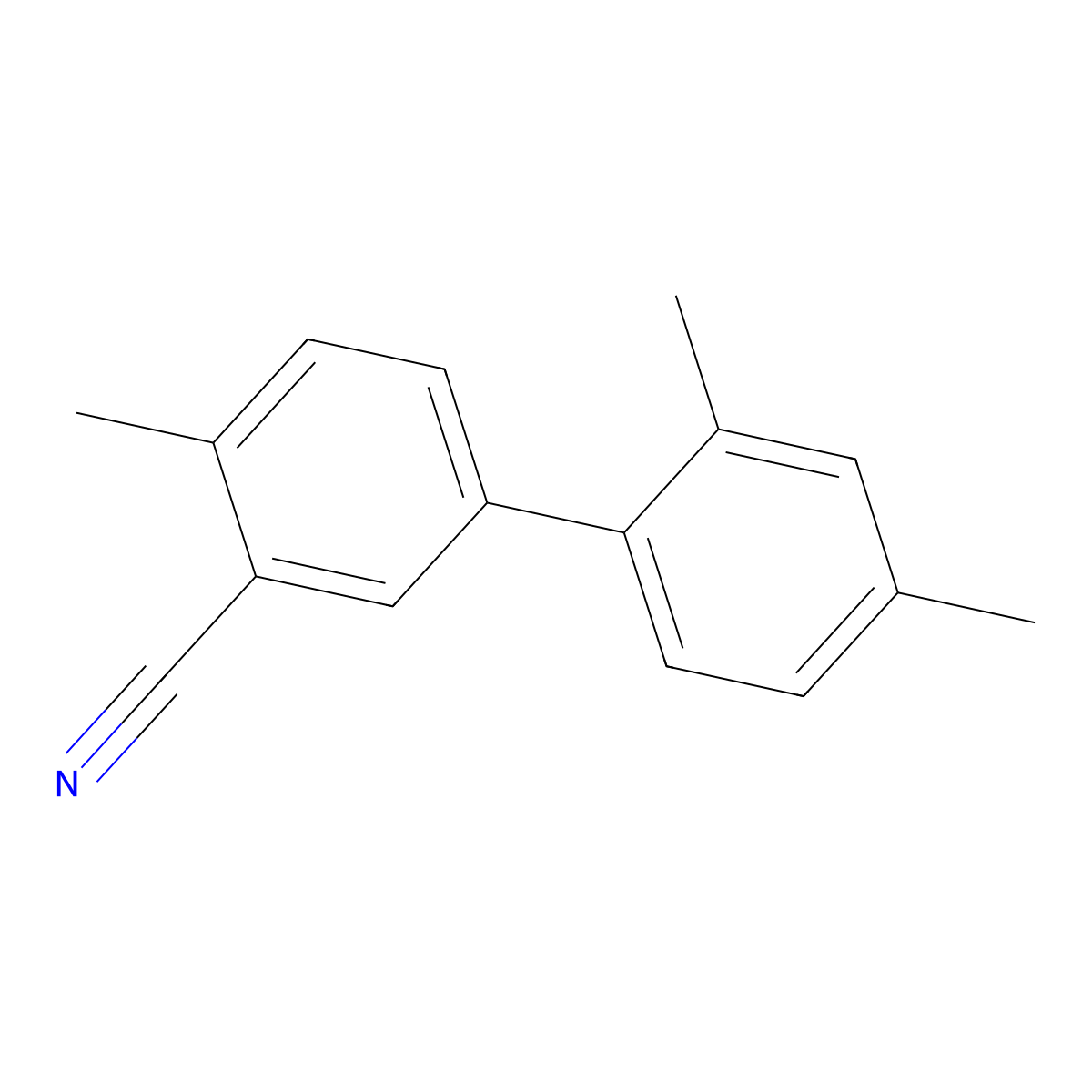 5-(2,4-Dimethylphenyl)-2-methylbenzonitrile molecular structure, CAS 2137569-06-1