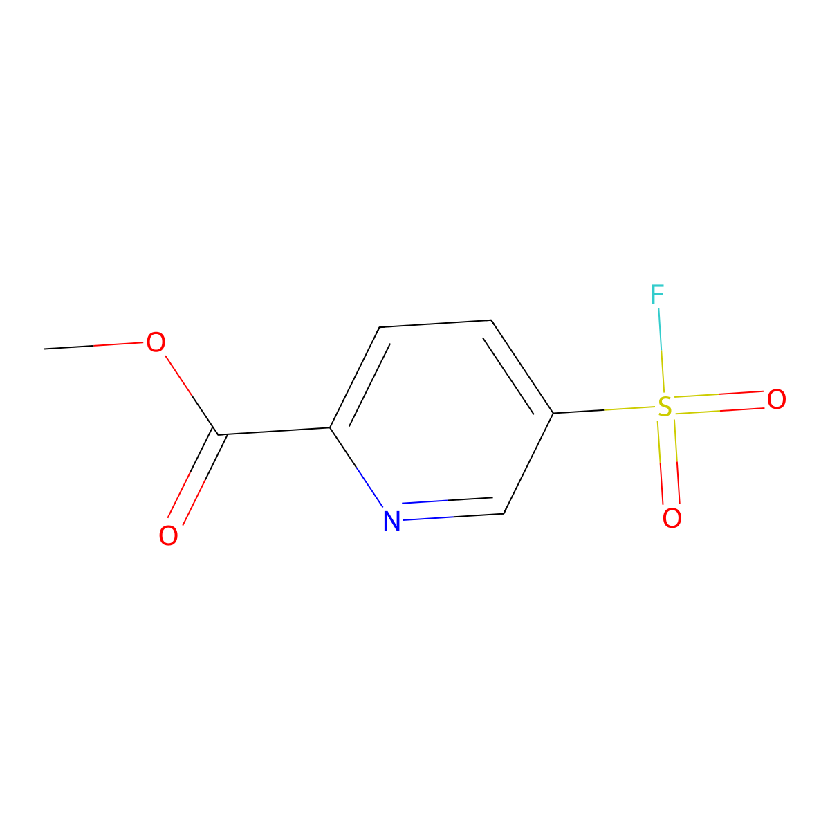 Methyl 5-(fluorosulfonyl)pyridine-2-carboxylate molecular structure, CAS 2137569-52-7