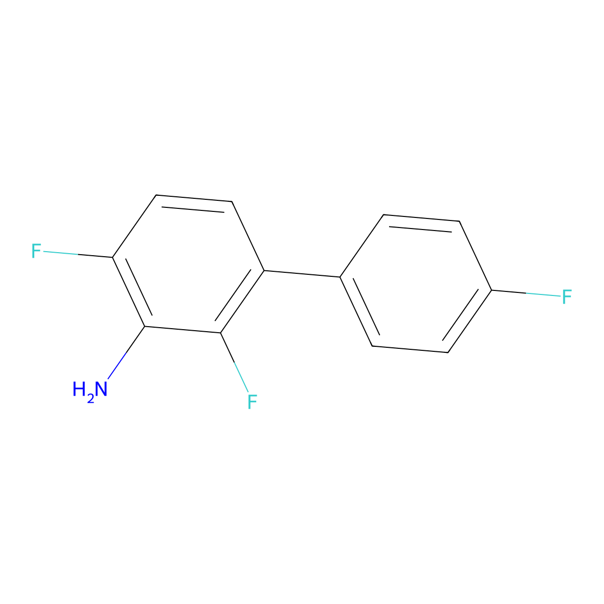 2,6-Difluoro-3-(4-fluorophenyl)aniline molecular structure, CAS 2137569-87-8