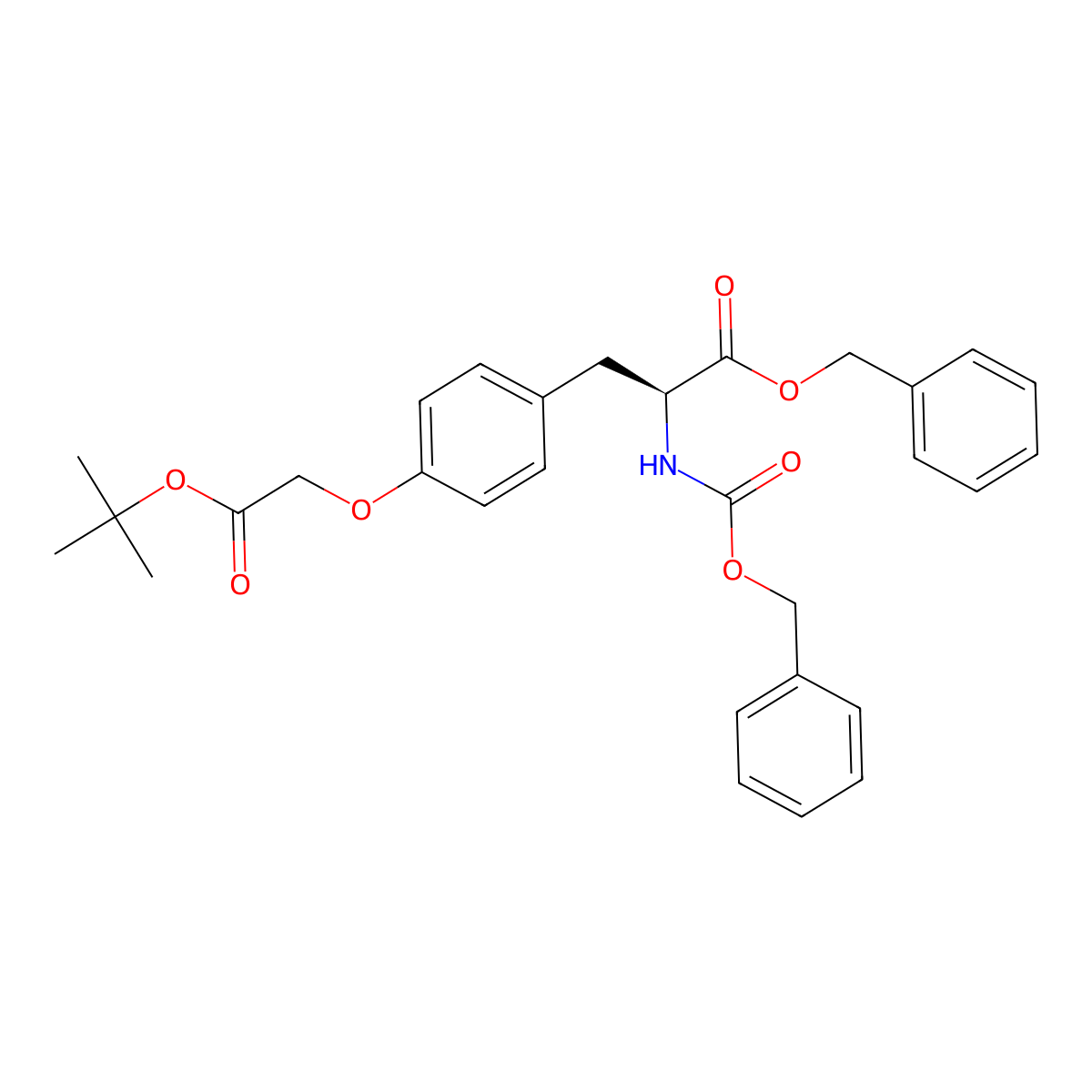 O-(2-tert-Butoxy-2-oxoethyl)-N-Cbz-L-tyrosine benzyl ester molecular structure, CAS 213757-54-1