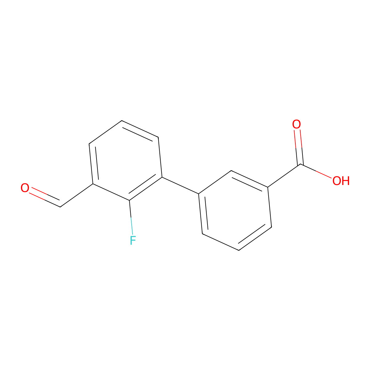 3-(2-Fluoro-3-formylphenyl)benzoic acid molecular structure, CAS 2137570-21-7
