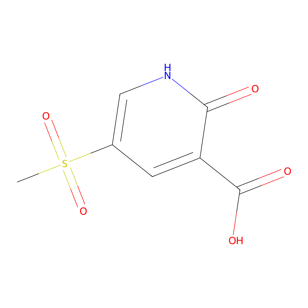 5-Methanesulfonyl-2-oxo-1,2-dihydropyridine-3-carboxylic acid molecular structure, CAS 2137572-07-5