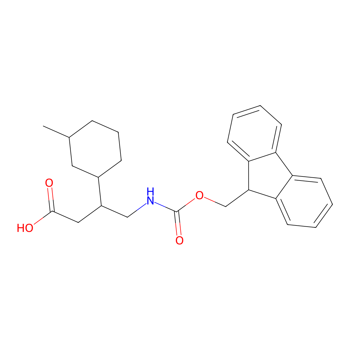 4-({[(9H-fluoren-9-yl)methoxy]carbonyl}amino)-3-(3-methylcyclohexyl)butanoic acid molecular structure, CAS 2137572-34-8