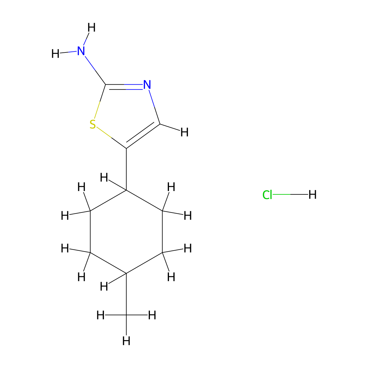 5-(4-Methylcyclohexyl)-1,3-thiazol-2-amine hydrochloride molecular structure, CAS 2137573-36-3